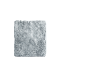 Square gray stone tile on a plain transparent background. ideal for use in construction, architecture, and interior design projects. png
