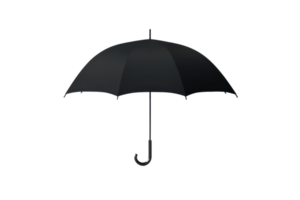 A high-quality black umbrella with a classic design, perfect for protection against rain and sun. It features a sturdy handle and durable canopy. png