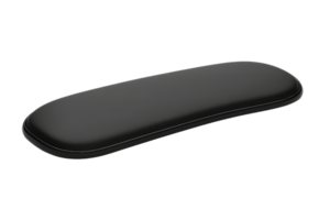 Ergonomic black wrist rest for computer keyboard and mouse, providing comfortable support for hands during long working hours. png