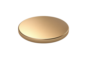 Gold coin with a shiny surface, isolated on a transparent background. Ideal for use in financial, investment, and cryptocurrency projects. png