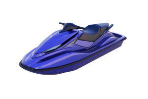 Blue jet ski isolated on transparent background. High-quality watercraft image for adventure and sports-themed projects. png