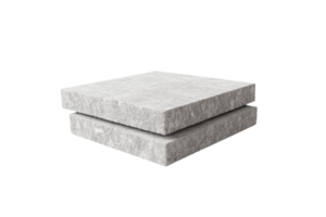 High-quality image of two gray concrete slabs stacked together, isolated on transparent background. Ideal for construction and industrial projects. png