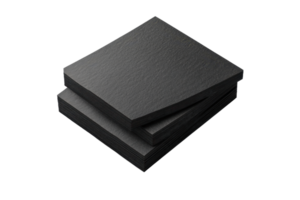 Stack of blank black cards isolated on transparent background. perfect for mock-up designs, branding, or showcasing graphic projects. png