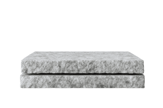 Close-up of a rectangular concrete block with a rough texture, ideal for construction, building, or architectural projects. png