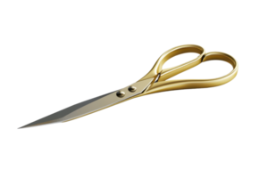 Elegant gold scissors with a sleek design, perfect for crafting, sewing, and office use. High-quality scissors for professional and home use. png