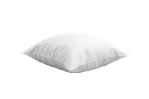 Plush white pillow isolated on a transparent background. ideal for bedding, home decor, and relaxation concepts in stock image collections. png