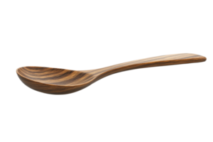 Elegant wooden spoon made from high-quality wood, perfect for cooking and serving. Ideal for adding a rustic touch to your kitchen utensils collection. png
