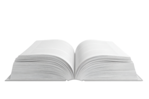 Open book with blank pages, displaying the beauty of literature and knowledge. Perfect for presentations, educational content, and design projects. png