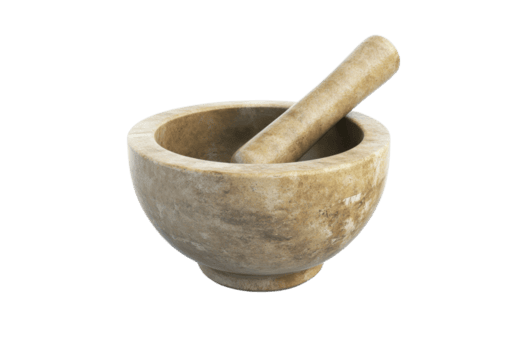 sten murbruk och mortelstöt isolerat på vit, idealisk för slipning örter, kryddor, och Ingredienser, en måste ha kök verktyg. png