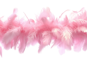 A vibrant pink feather boa, perfect for festive occasions, costume parties, or adding a touch of elegance to any outfit or decoration. png