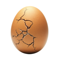 Cracked eggshell with intricate patterns isolated on backdrop highlighting texture and design, Cracked egg isolated png