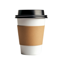 A takeaway coffee cup on a transparent background highlighting the simplicity and convenience of enjoying coffee on the go, coffee to go cup on transparent background png