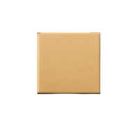 Empty cardboard box mockup on a transparent background suitable for product packaging design or branding, empty closed cardboard box mockup, file of isolated object with shadow on transparent background png