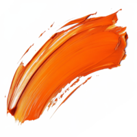 Vivid orange salmon paint strokes create dynamic art against a clean transparent background, Orange Salmon Paint Strokes on transparent background png