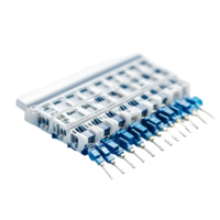 Optical gigabit SFP modules for network switch on transparent background showcasing compact design and connectivity features, Optical gigabit sfp modules for network switch on transparent background png