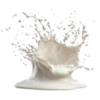 Curved milk splash forms a dynamic shape against a bright background, capturing the essence of fluid motion and dairy freshness, Curve milk splash isolated Stock Photo png