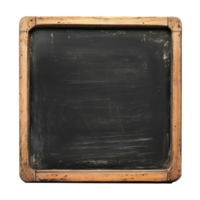 Simple black chalkboard in a wooden frame isolated on transparent background for educational purposes, Black chalkboard isolated on transparent background png