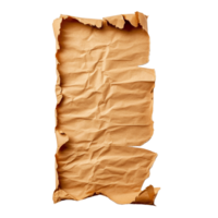 Torn pieces of corrugated paper layered on transparent-colored surface in natural light, A sheet of corrugated paper is torn into pieces on transparent backgroundfile png