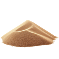 A close-up of a pile of fine desert sand dunes on a transparent background, showcasing natural texture and color, pile desert sand dune isolated on transparent background png