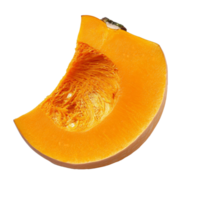 Fresh butternut squash slice isolated on a clean transparent background for culinary and decorative use, butternut squash slice isolated on transparent background png