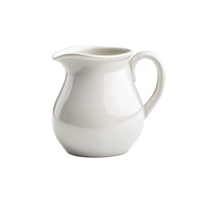 Elegant transparent milk jug on a plain transparent background perfect for kitchen or dining decor ideas, Milk or cream jug isolated on transparent background png