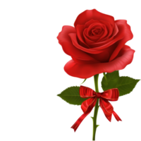 Elegant red rose and ribbon design suitable for creating beautiful gift cards for any occasion, Red rose background PNG Gift card