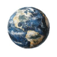 Earth globe view from space on a transparent background highlighting landmasses and oceans vividly, Earth Globe from Space On transparent background png