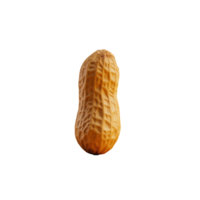 Isolated single peanut on a warm orange background highlighting its unique texture and natural form, Single peanut isolated png