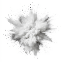 Pulverized transparent powder explosion isolated on a transparent background, transparent powder pulver explosion isolated on transparent background png