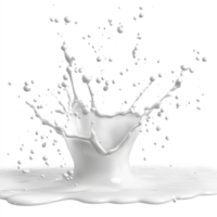 Dynamic splash of milk isolated on a transparent background showcasing the beauty of liquid motion and texture, Milk splash isolated Stock Illustration png