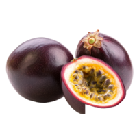 Fresh passion fruits displayed on a transparent background showcasing vibrant colors and unique textures, passion fruits isolated on transparent background png