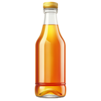 Fresh apple juice bottle isolated on a clean background with vibrant colors, Bottle of apple juice isolated png