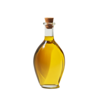 Elegant oil bottle on a transparent background showcasing its golden contents and graceful shape, Oil bottle on transparent background png