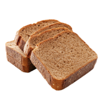 Sliced whole wheat bread isolated on a clean transparent background for healthy meal preparation, whole wheat bread isolated on transparent background png
