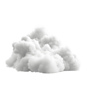 Isolated fluffy transparent cloud on a transparent background, showcasing soft textures and forms, 3D transparent Cloud isolated on transparent background png