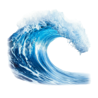 A majestic ocean wave with a curling crest captured against a clean transparent background, Ocean Wave with Curling Crest, Isolated on transparent background png