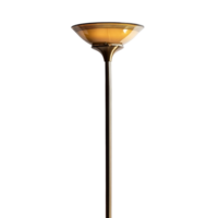 Elegant floor torchiere lamp with a bowl shade showcasing warm light isolated on a transparent background, floor torchiere lamp isolated on transparent background png