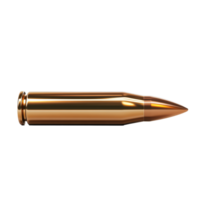 A speeding bullet displayed side view, isolated on a transparent background showcasing its sleek design and pointed tip, Speeding Bullet Side View Isolated on transparent background png