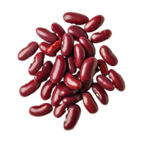 A cluster of red kidney beans isolated on a transparent background showcasing their rich color and smooth texture, Heap of red kidney beans isolated on transparent background png