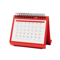 Simple red table calendar for July displayed against a clean transparent background, table calendar 2025 july isolated on transparent background png