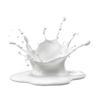 A splash of milk creates an artistic effect against a transparent background with droplets frozen in motion, Splash of milk isolated Stock Illustration png