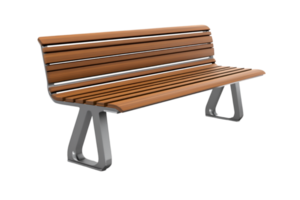 Wooden bench isolated on a transparent background png