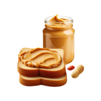 Peanut Butter with sliced bread on transparent background png