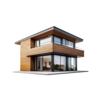 Building Modern house on transparent background png