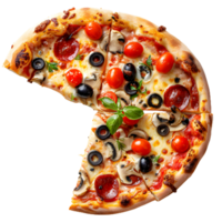 pizza with different toppings png