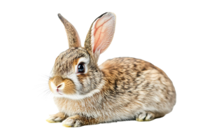 Cute rabbit studio portrait isolated on transparent background. png