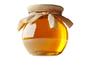 Honey jar isolated on transparent background. png