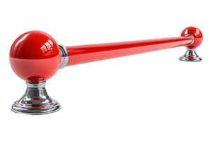 Red queue line pole isolated on transparent background png