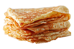 Stack of crepes isolated on transparent background. png