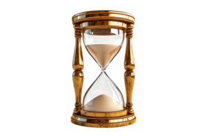 Sand timer hourglass isolated on transparent background. png
